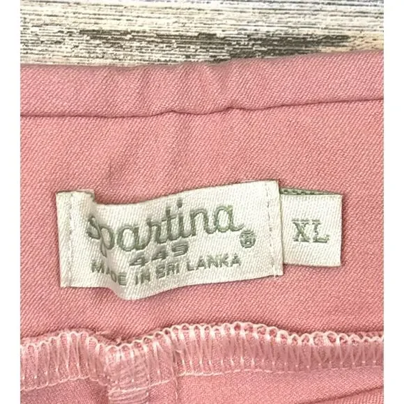 Spartina 449 Womens XL Pink Maren Pull On Flat Front Summer Ankle Pants NEW - Picture 6 of 8